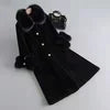 New Design Shearling Coat Women Long Style Winter Warm Sheepskin Shearling Coat Women