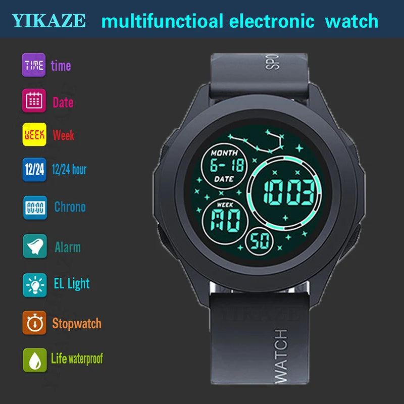 Sport Watch for Man Digital Wristwatch Stopwatch Luminous Date Week Waterproof Men's Military Clock Electronic Watch Relogio New