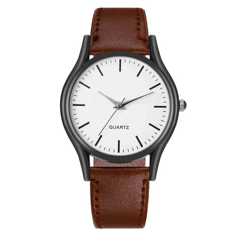Men’s Retro Leather Quartz Watch – Fashion Business Wristwatch