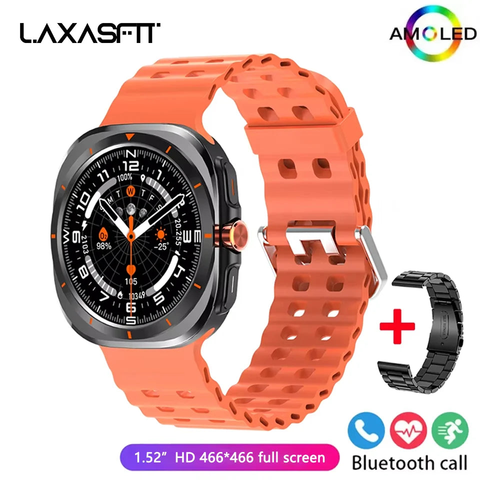 LAXASFIT 2025 Men's Smartwatch – 1.52" HD, Bluetooth, Fitness & Sports
