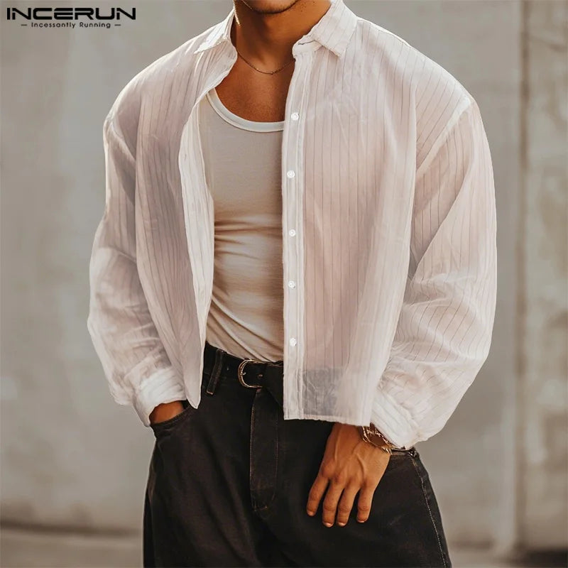 Men's Striped Oversize Shirt