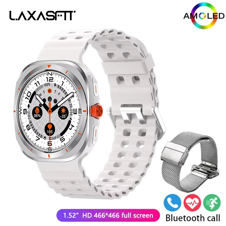 LAXASFIT 2025 Men's Smartwatch – 1.52" HD, Bluetooth, Fitness & Sports
