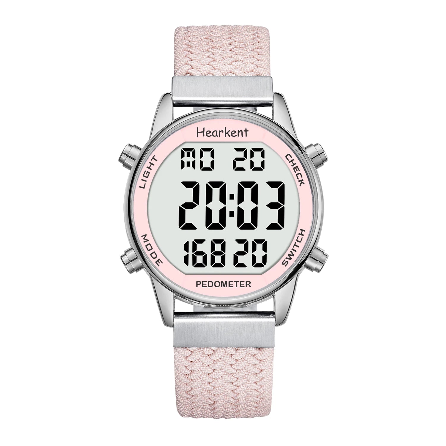 Hearkent Pedometer Sport Watches Step Counter Watch Women Digital Watches Calories Mile Stopwatch Countdown for Walking Tracker