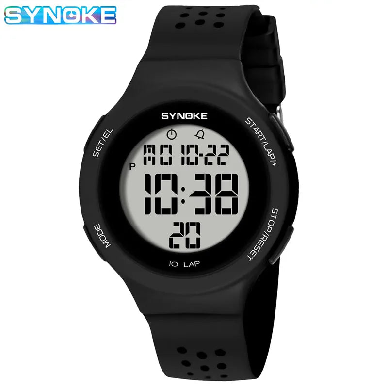 SYNOKE Women's Watches Thin Luxury Swim Waterproof Digital Sport Watch For Men LED Electronic Clock Multifunc Diving Wristwatch