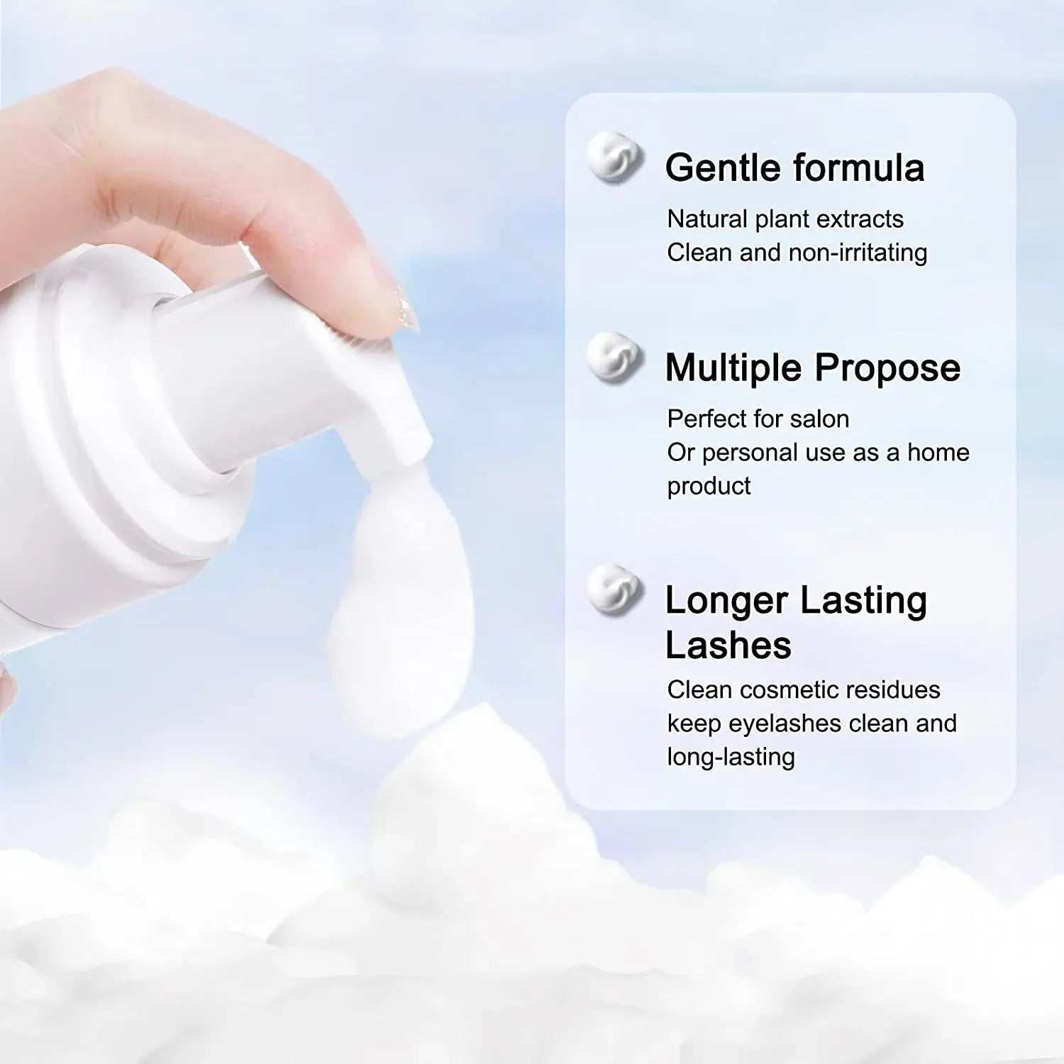 50ml Lanthome Eyelash Extension Shampoo – Deep Clean Foam
