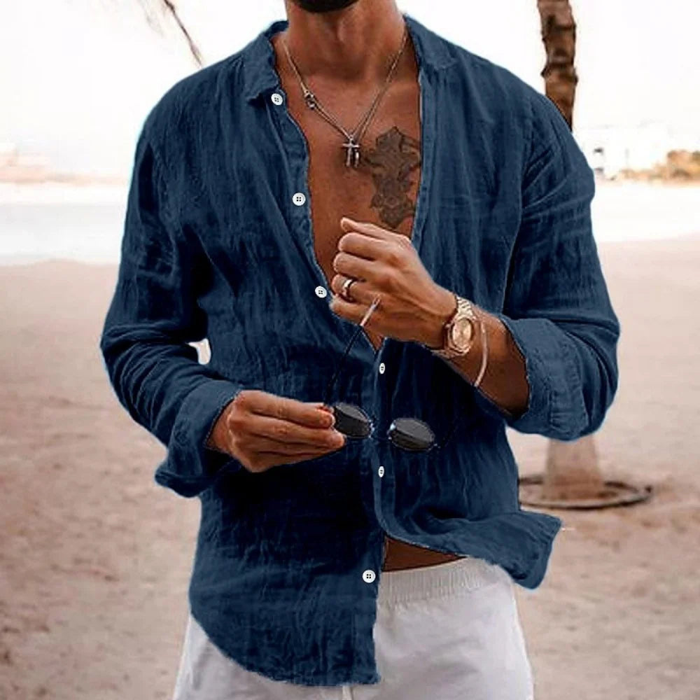 Men's Casual Linen Shirt