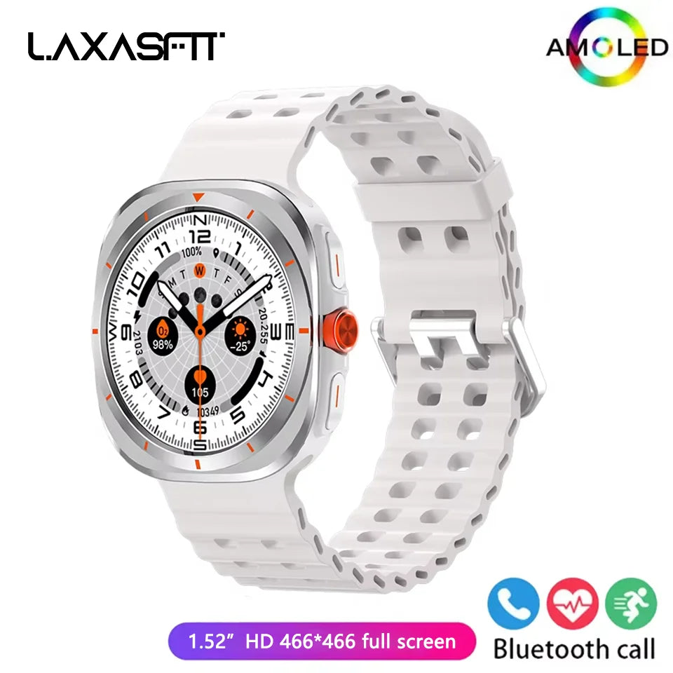 LAXASFIT 2025 Men's Smartwatch – 1.52" HD, Bluetooth, Fitness & Sports