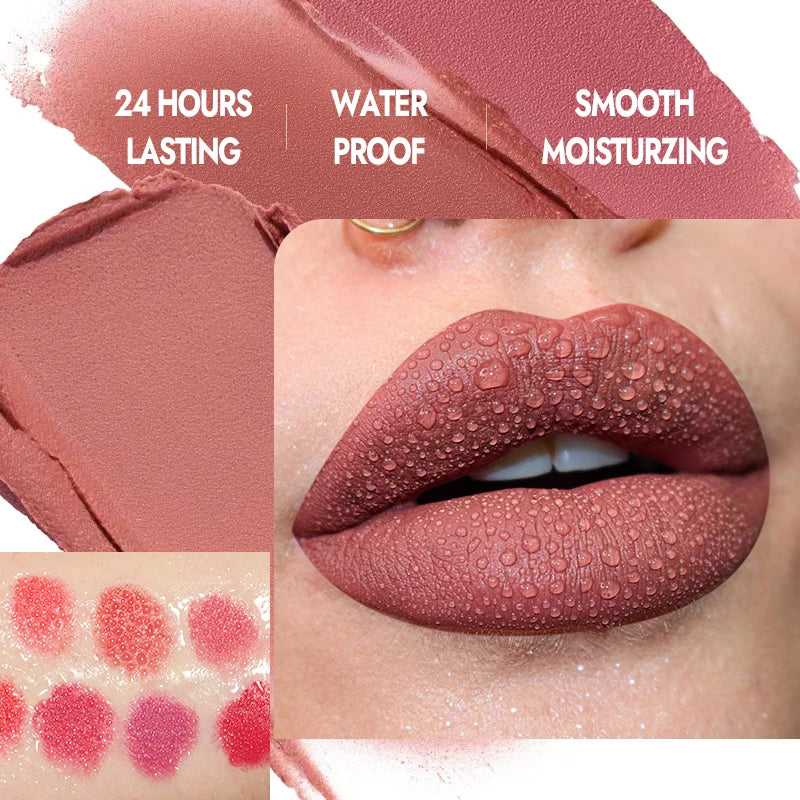 24-Color Jelly Lip Gloss Palette – Moisturizing Mirror Lipstick