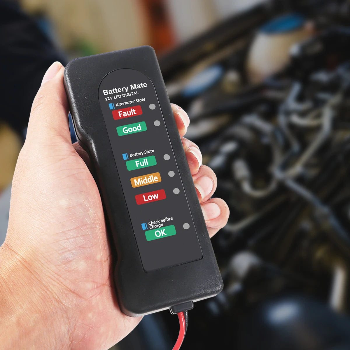 12V Car Battery & Alternator Tester – Automotive Charging System Analyzer