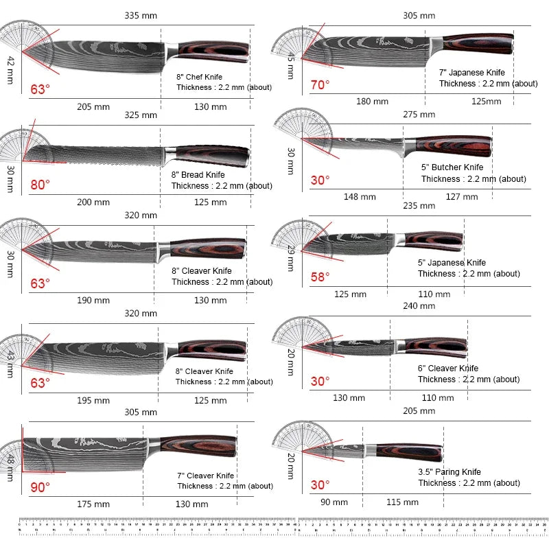 10-Piece Japanese Knife Set