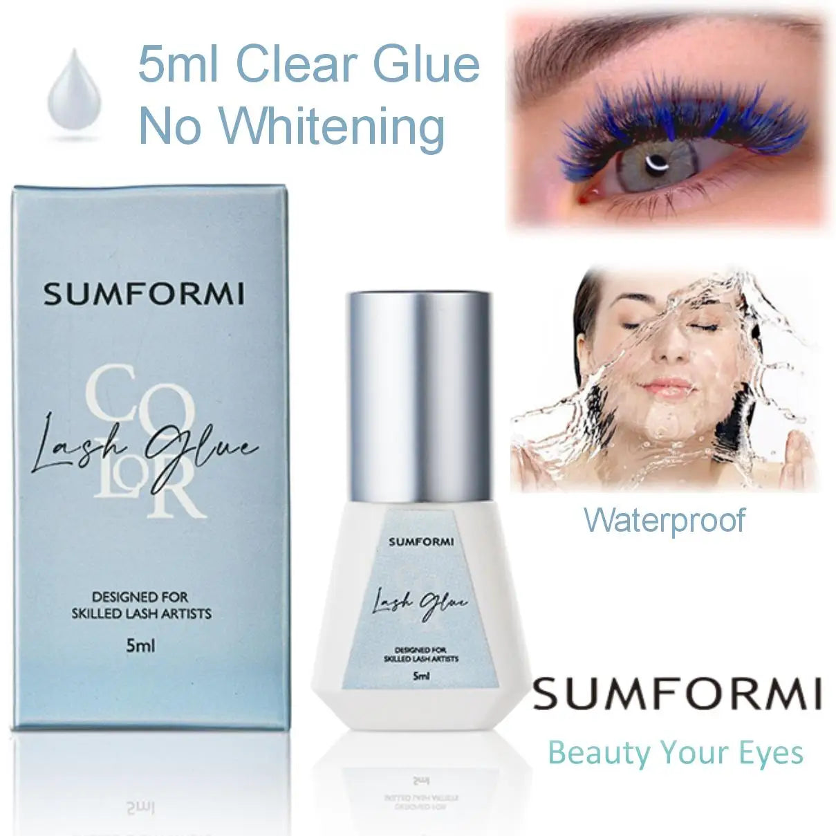 Fast-drying lash glue with no odor or irritation – perfect for eyelash extensions.