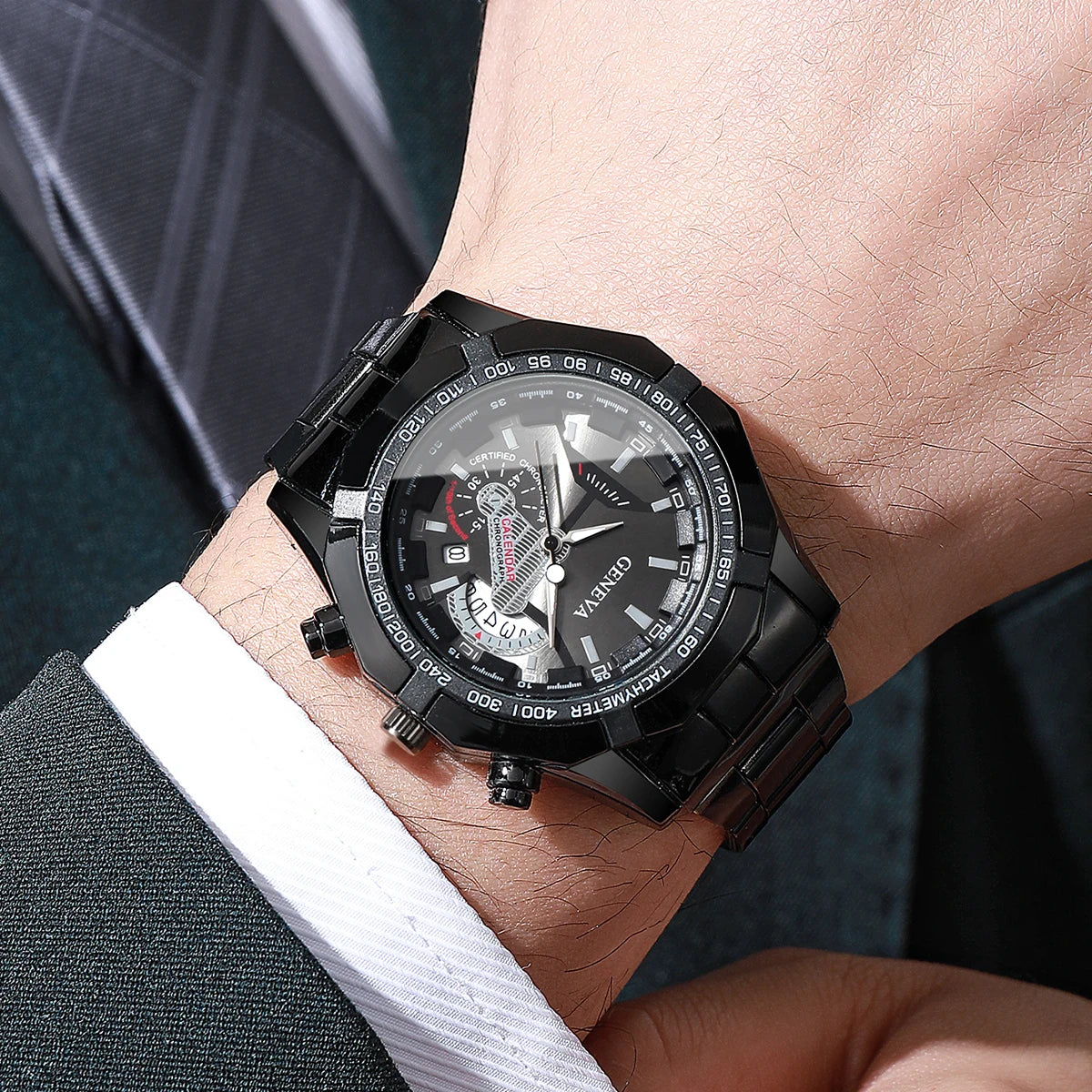 1PC Surprise Mystery Watch Blind Box-Luxury Large Dial Men Business Watches Fashion Calendar Quartz Watch(Without Box)