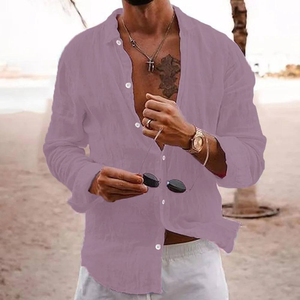 Men's Casual Linen Shirt