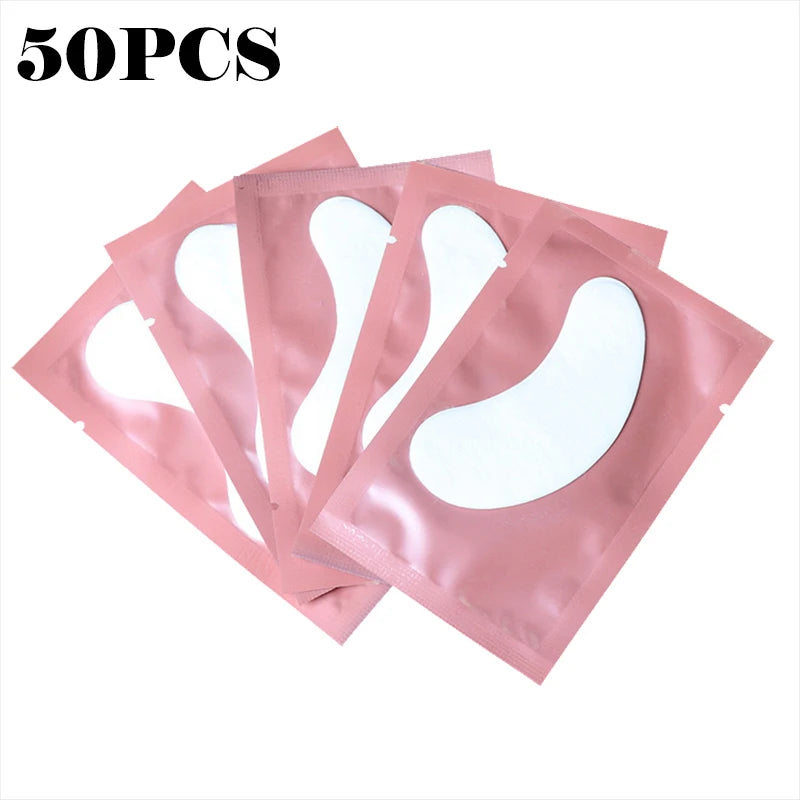 50pcs Hydrogel Eyelash Patches – Moisturizing Eye Mas