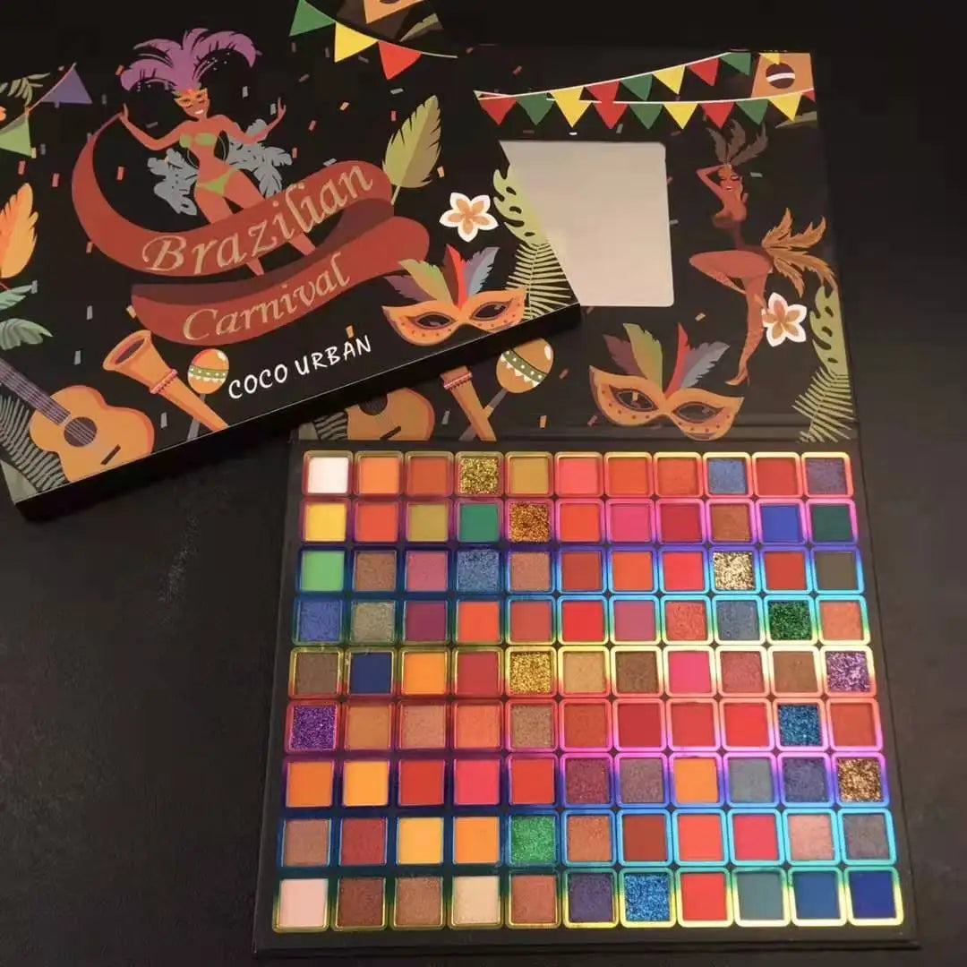 96-Color Eyeshadow Palette – Shimmer, Matte & Neon Shades