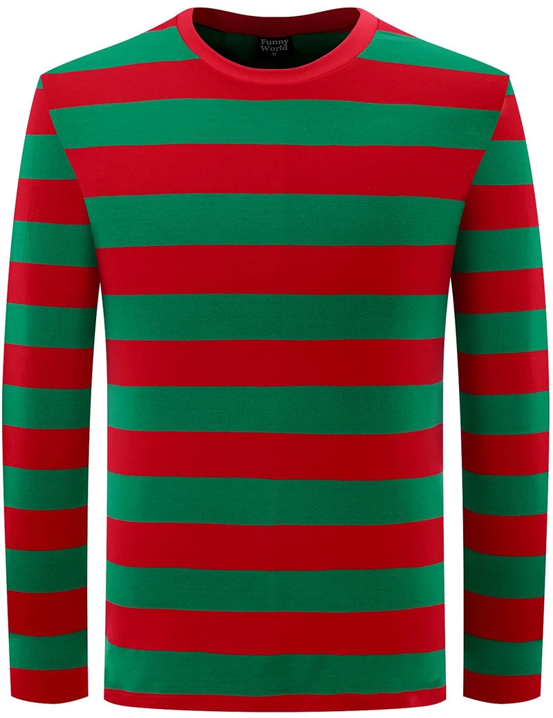 Fashion Contrast Stripe 3D Print Men Long Sleeve T-shirt Casual Fashion O-Neck Oversized T Shirts Tops polyester Men Clothing