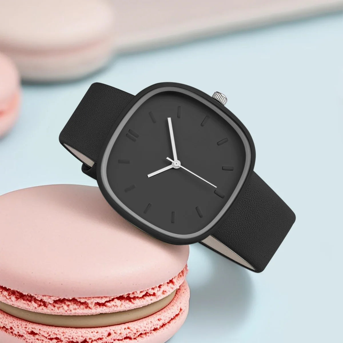 Fashionable Luxury Popular Minimalist PU Leather Quartz Women's Watch Bracelet Holiday Gift