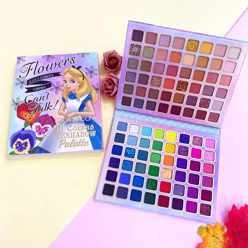 96-Color Eyeshadow Palette – Shimmer, Matte & Neon Shades