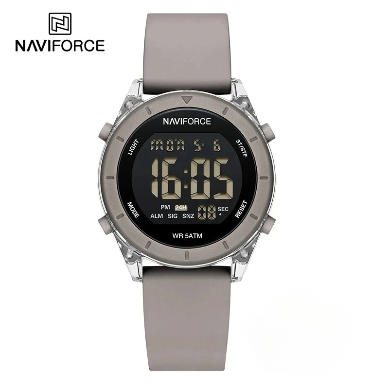 NAVIFORCE NF7108 Casual Wild Ladies Watch 50m Waterproof LCD Digital Display Electronic Silicon Strap Female Clock