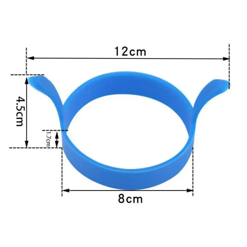 8X Silicone Ring Fried Egg Mold Nonstick Pancake Ring Molds Heat Resistant Multi-function Portable Creative for Cooking DIY Tool