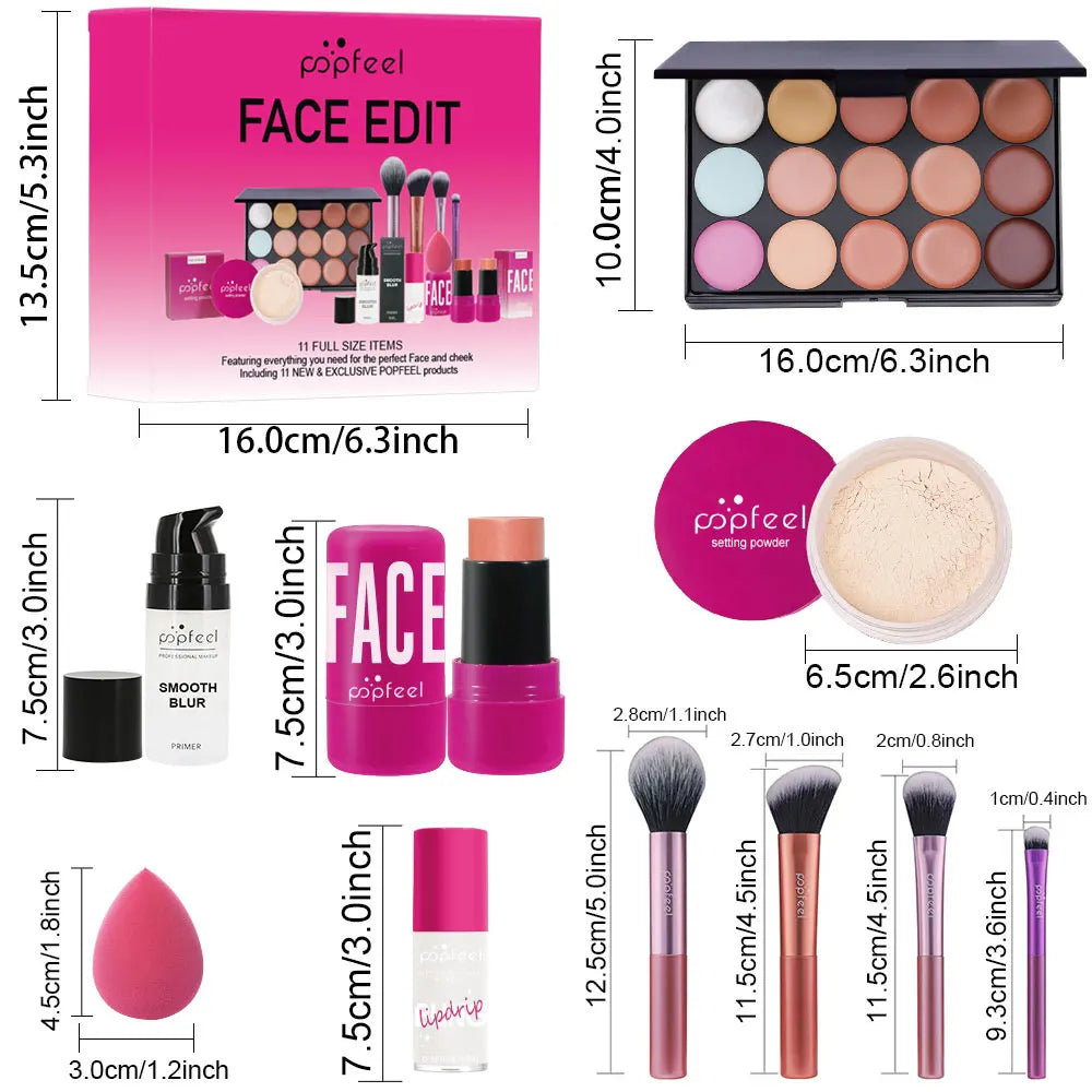11-piece all-in-one makeup gift set – perfect for girls & women