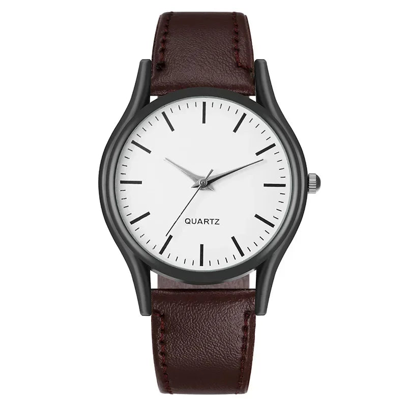 Men’s Retro Leather Quartz Watch – Fashion Business Wristwatch