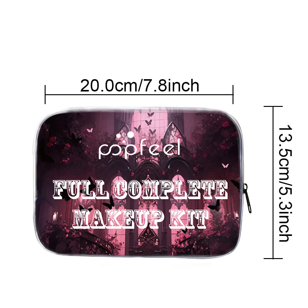 Full makeup kit with eyeshadows, lipsticks & eyeliner – perfect gift set.