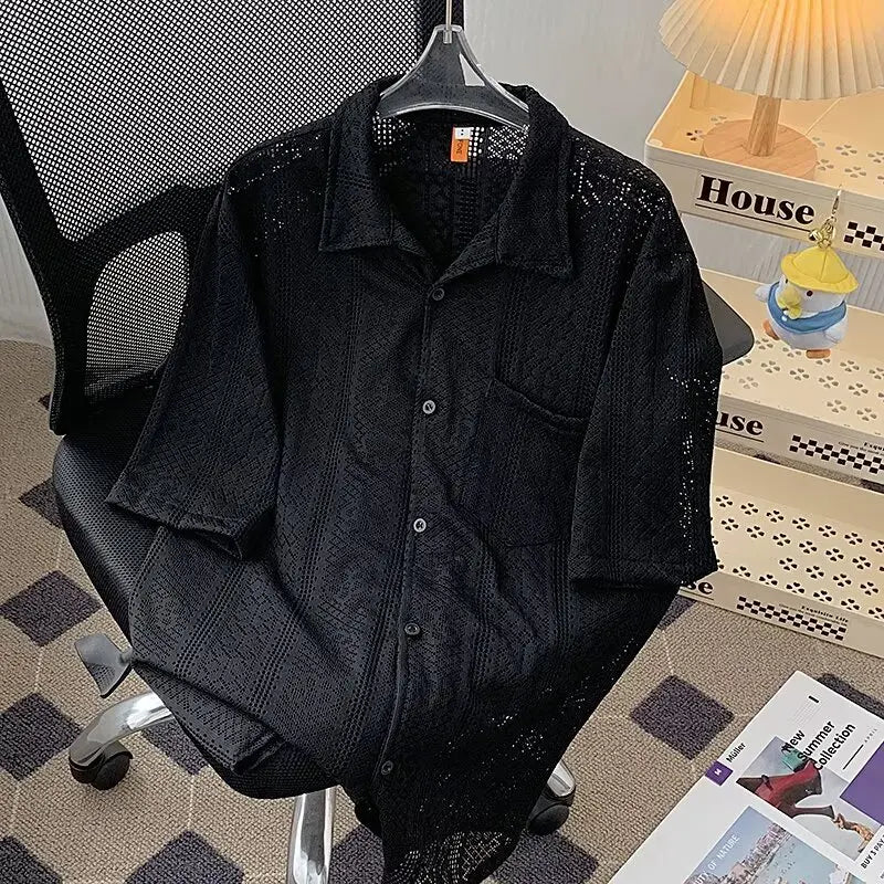 Vintage Hollow-Out Summer Shirt