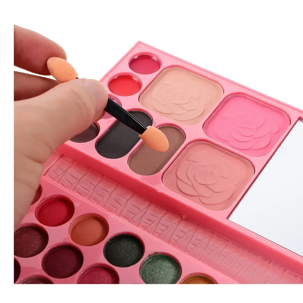 33-Color Makeup Palette – Eyeshadow, Blush & Lipstick with Mirror