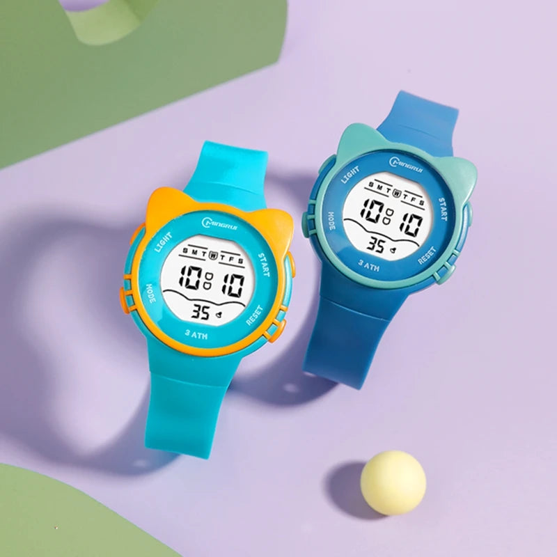 Kids Sport Watches Pink Sport Children Digital Watch For Boys Girls 30M Waterproof Alarm Stopwatch Student Electronic Wristwatch