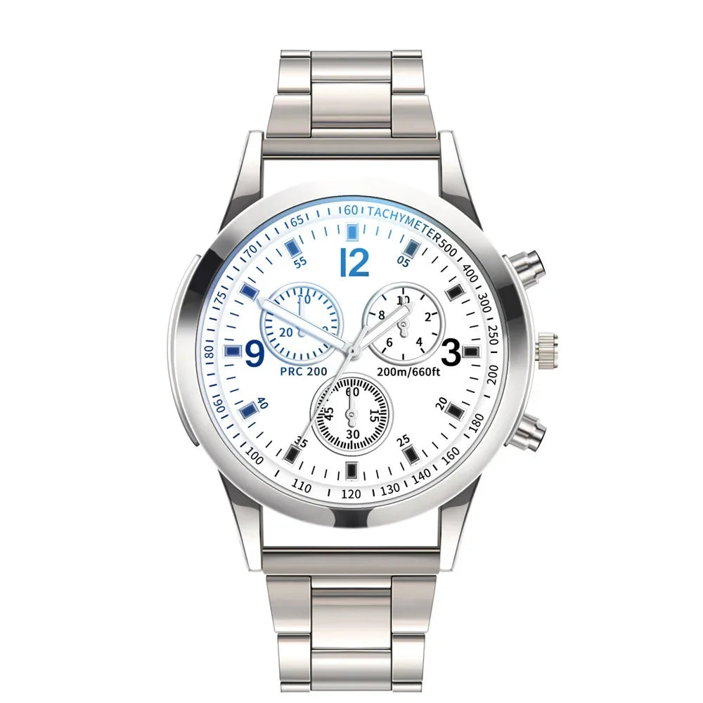 Men's Luxury Stainless Steel Quartz Watch – Business & Casual
