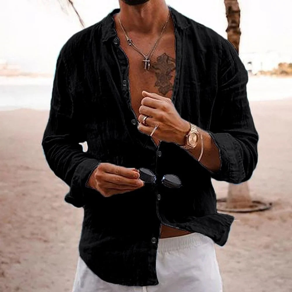 Men's Casual Linen Shirt