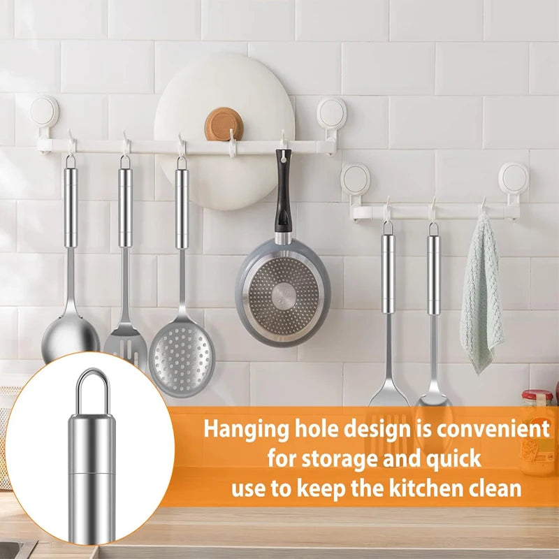 5Pcs Stainless Steel Cooking Utensils Set Kitchen Shovel Soup Spoon Spatula Utensils Cooking Tools Dinnerware Kitchen Gadgets