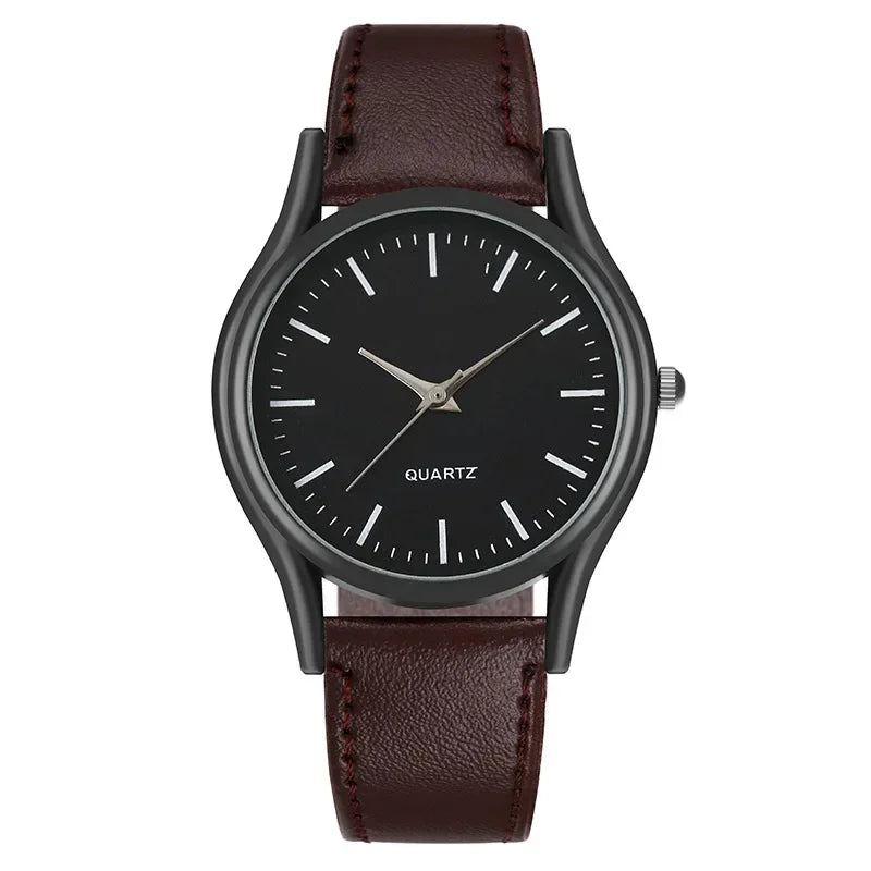 Men’s Retro Leather Quartz Watch – Fashion Business Wristwatch
