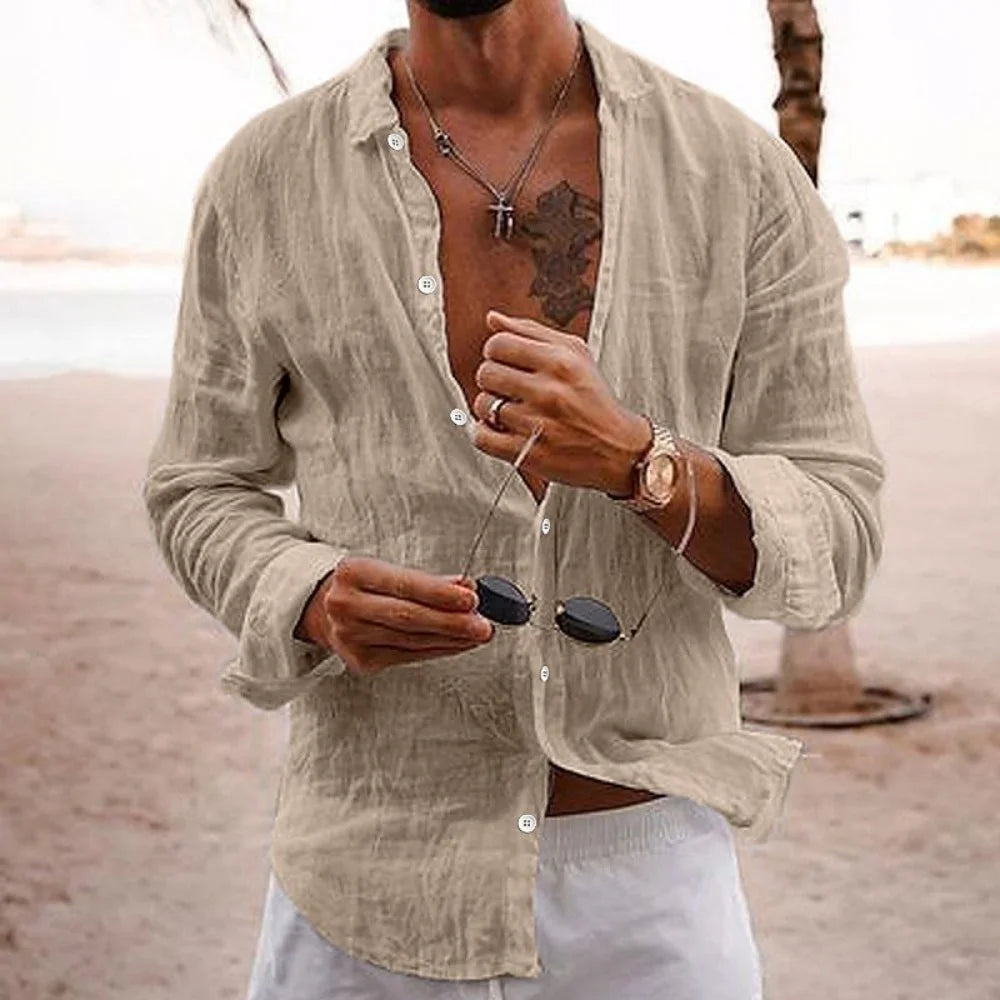 Men's Casual Linen Shirt