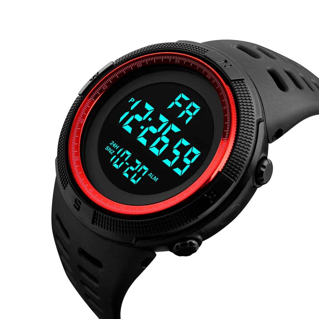 Men Sport LED Watches Top Brand Men Digital Clock Multi-Functional Rubber Man Fitnes Athlete Timekeeping Electronic Watch Reloj