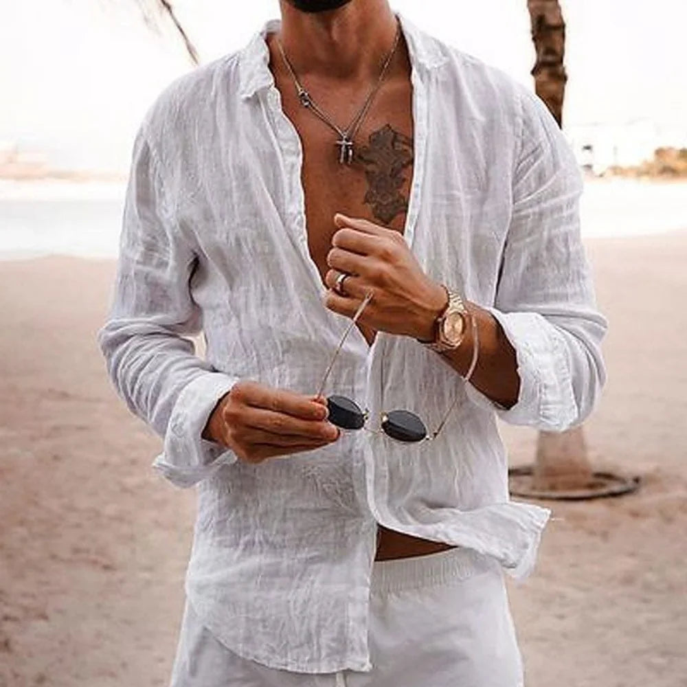 Men's Casual Linen Shirt