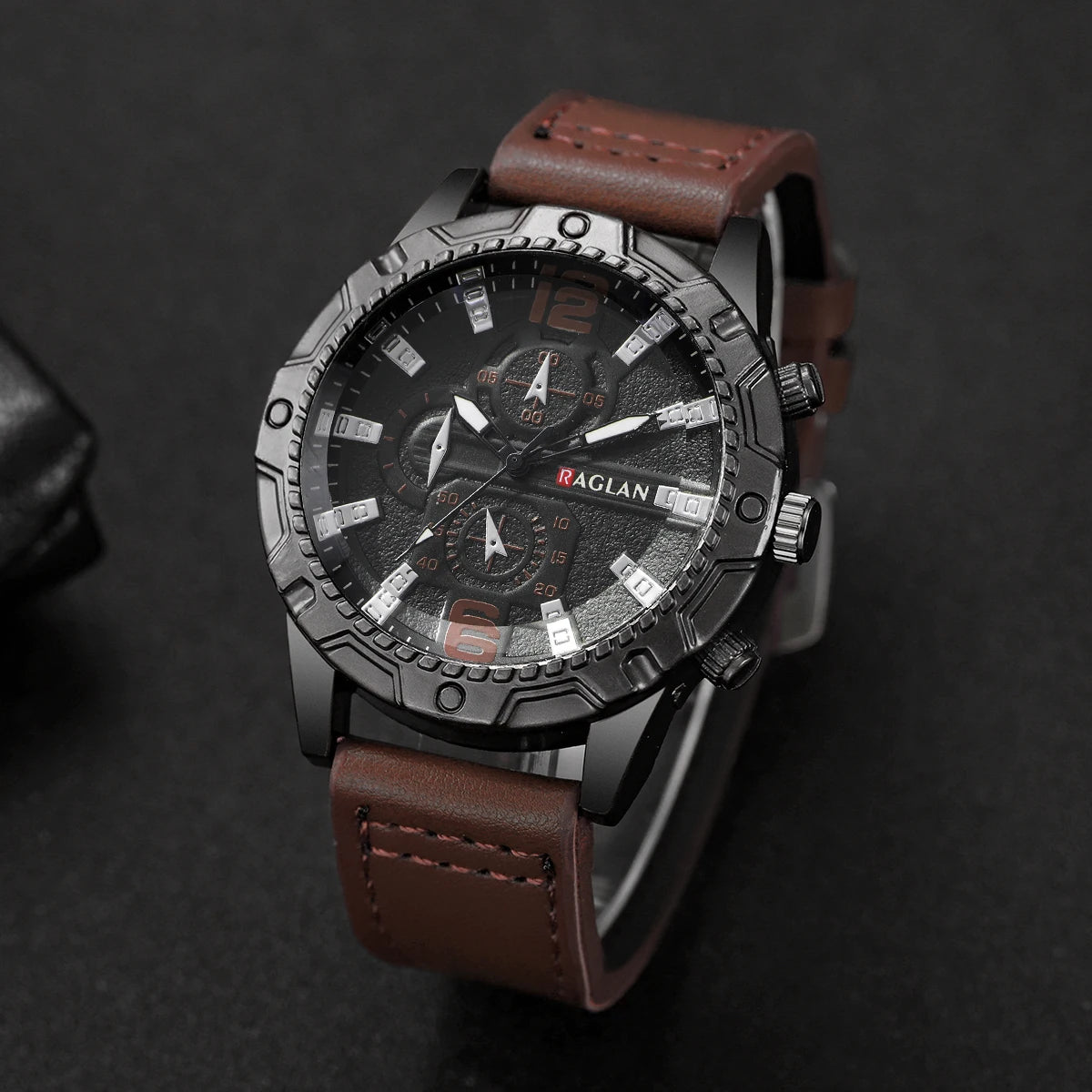 1/5PCS Men Fashion Sports Leather Strap Wristwatch Business Arabic Numeral Dial Quartz Watches Reloj Mujer(Without Box)