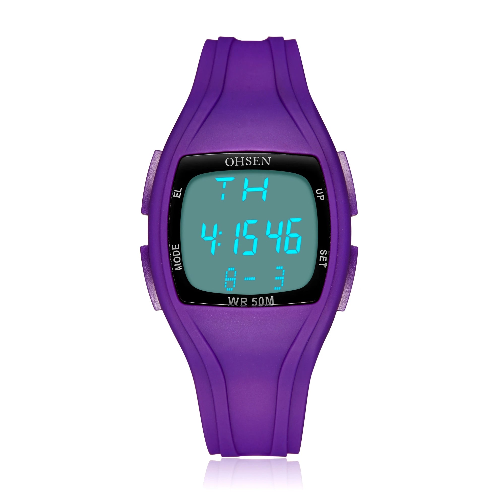 Digital Led Women Sport watches Fashion Purple silicone waterproof Lady Watch Lover Couple Wristwatch for Men relogio feminino