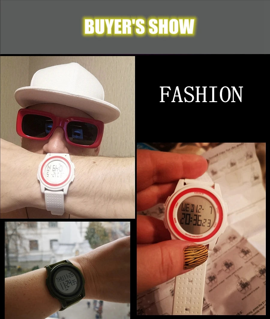 Fashion Sport Digital watch men Women LED electronic fashion watches unisex lady waterproof swimming Wristwatch clocks gift