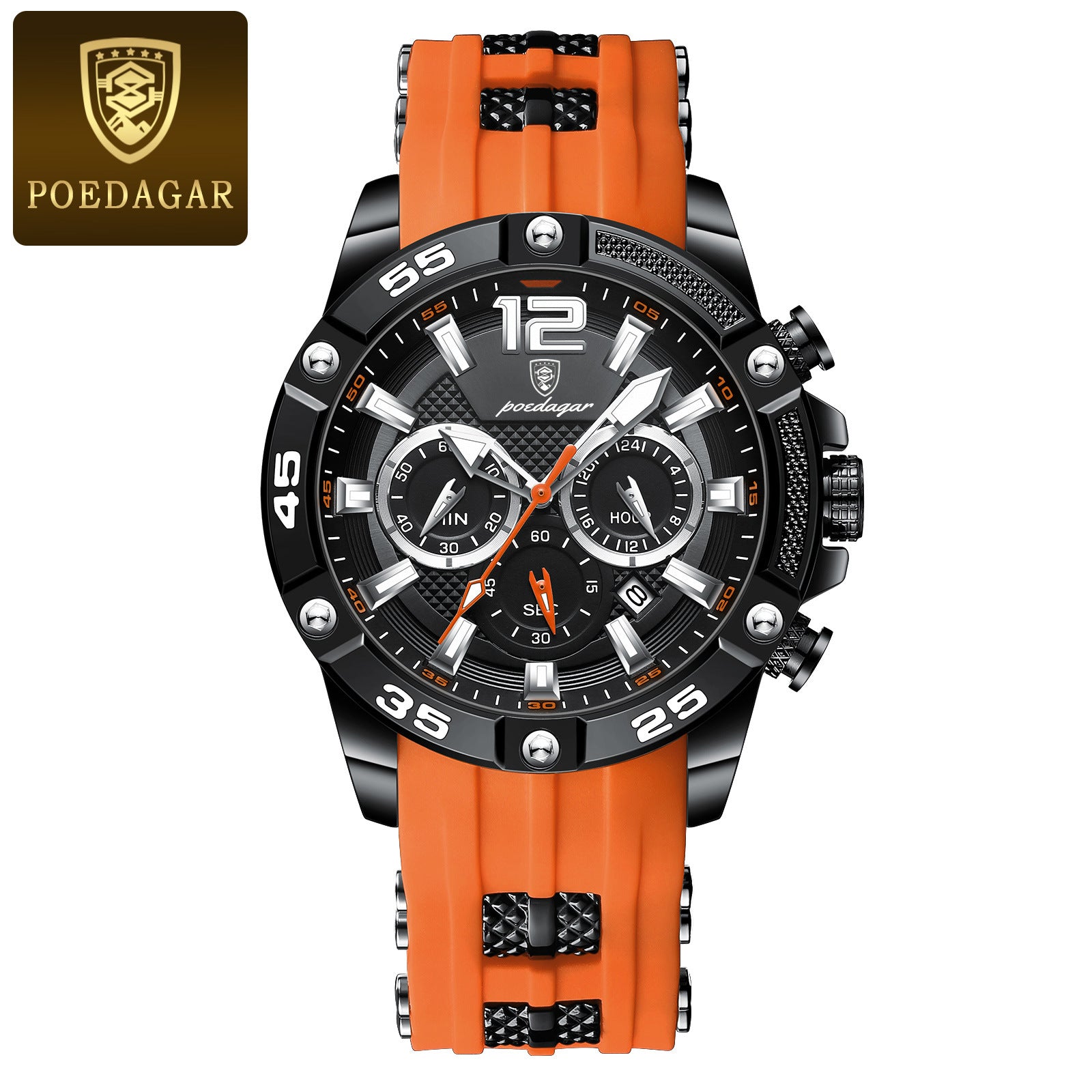 Swiss brand multi-functional new men's watch silicone tape quartz watch live foreign trade explosions a generation of hair