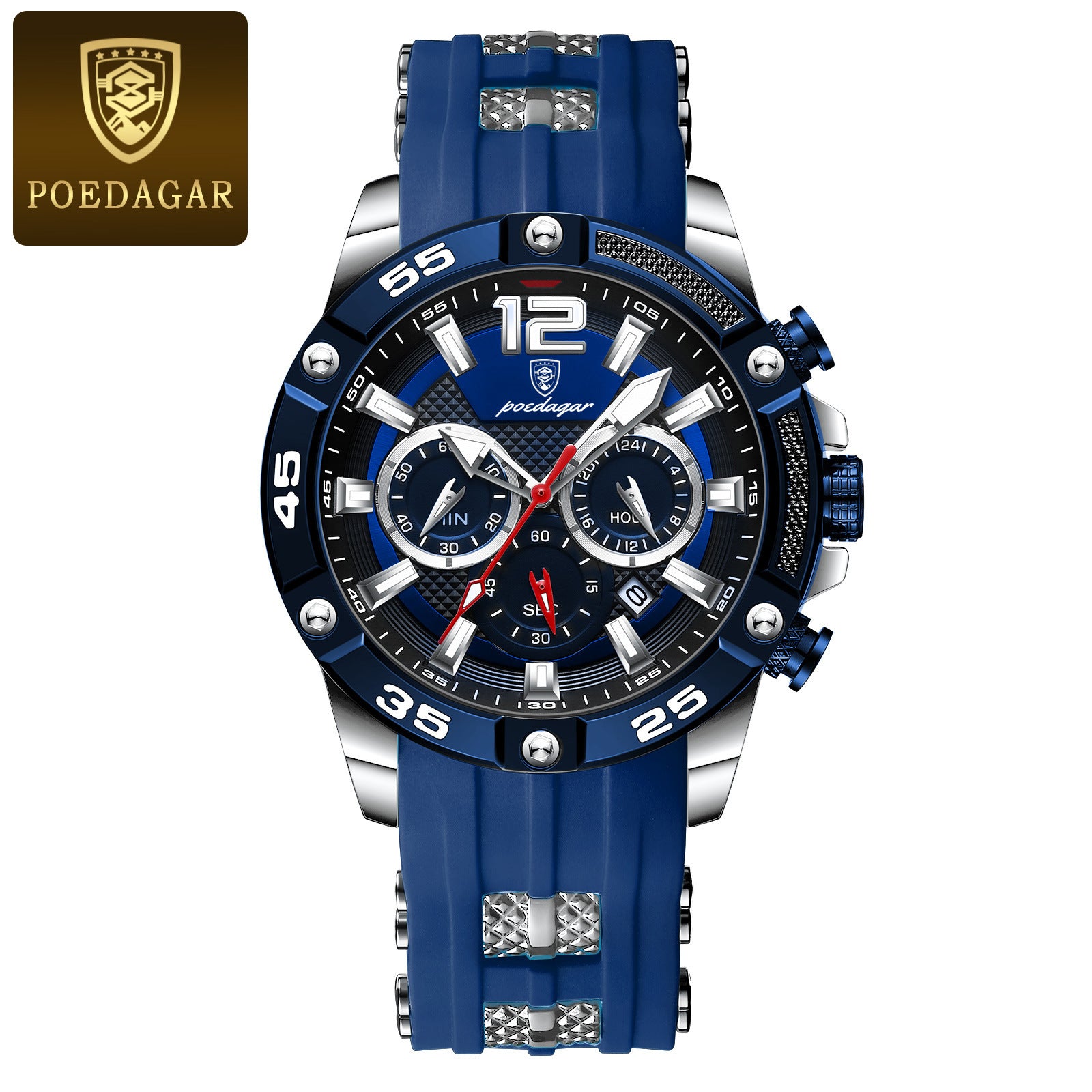 Swiss brand multi-functional new men's watch silicone tape quartz watch live foreign trade explosions a generation of hair