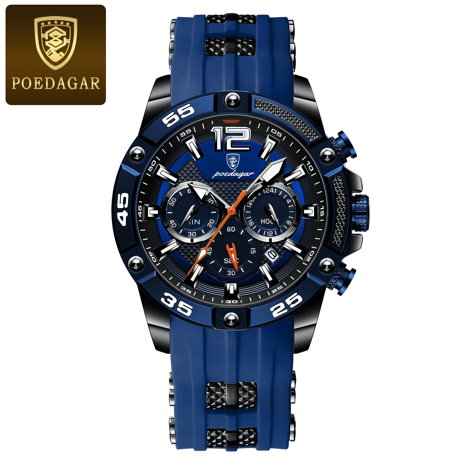 Swiss brand multi-functional new men's watch silicone tape quartz watch live foreign trade explosions a generation of hair
