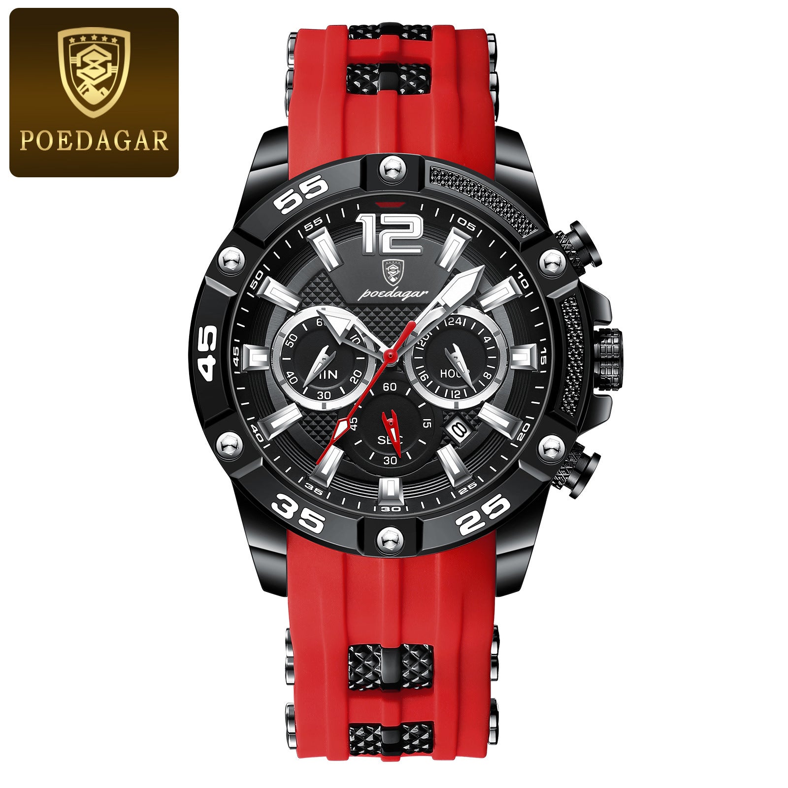 Swiss brand multi-functional new men's watch silicone tape quartz watch live foreign trade explosions a generation of hair