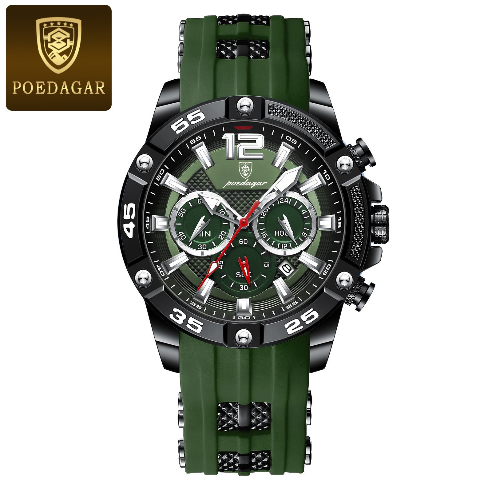 Swiss brand multi-functional new men's watch silicone tape quartz watch live foreign trade explosions a generation of hair