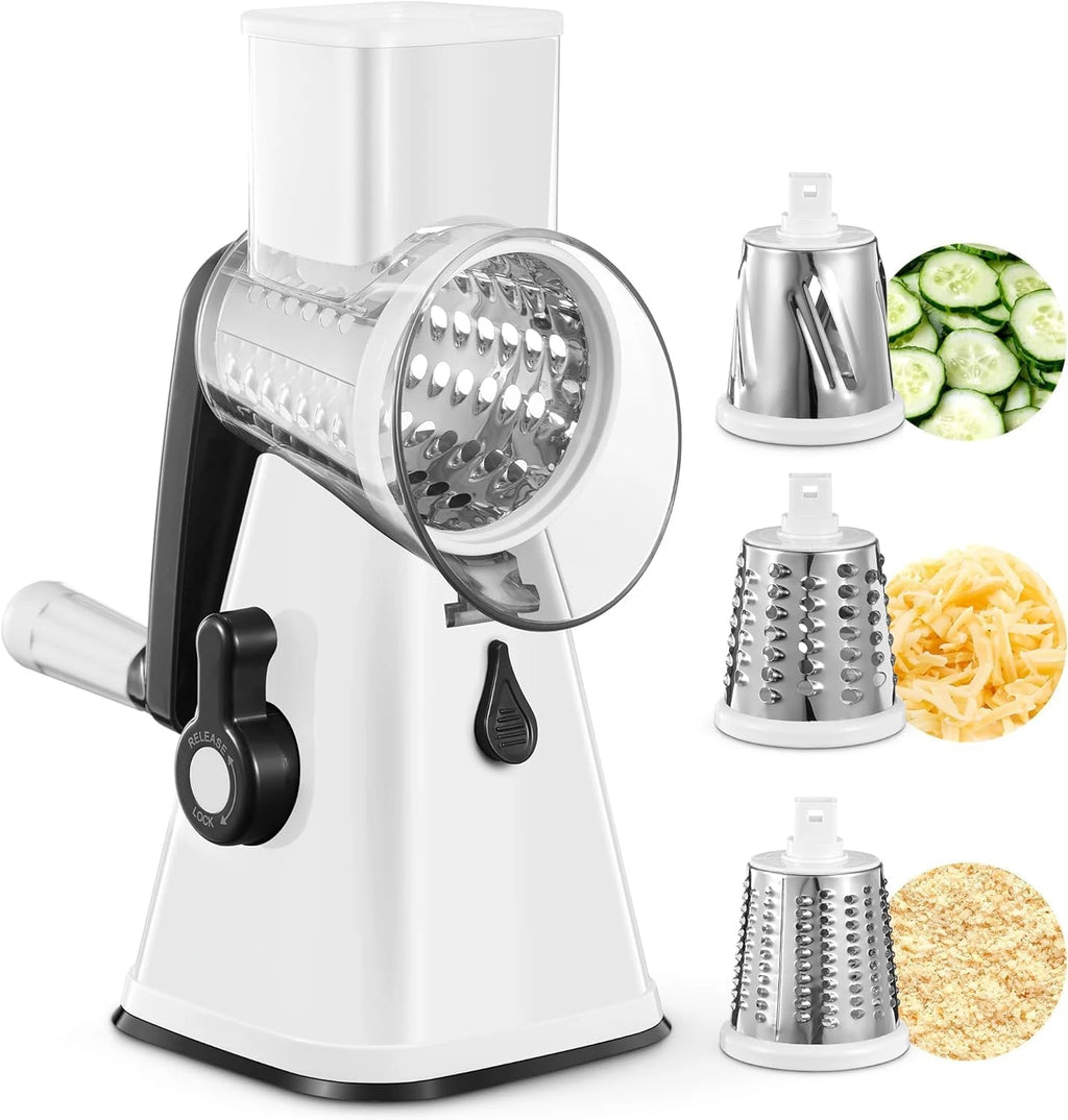 Multi-Purpose Rotary Grater & Vegetable Slicer – Cheese, Potato, Carrot