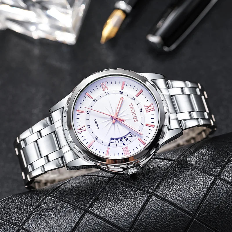 UTHAI CQ266 Leisure and Fashion Men's Watch Blue Light Waterproof Calendar Quartz Watch Business Clock Gift，watches for man