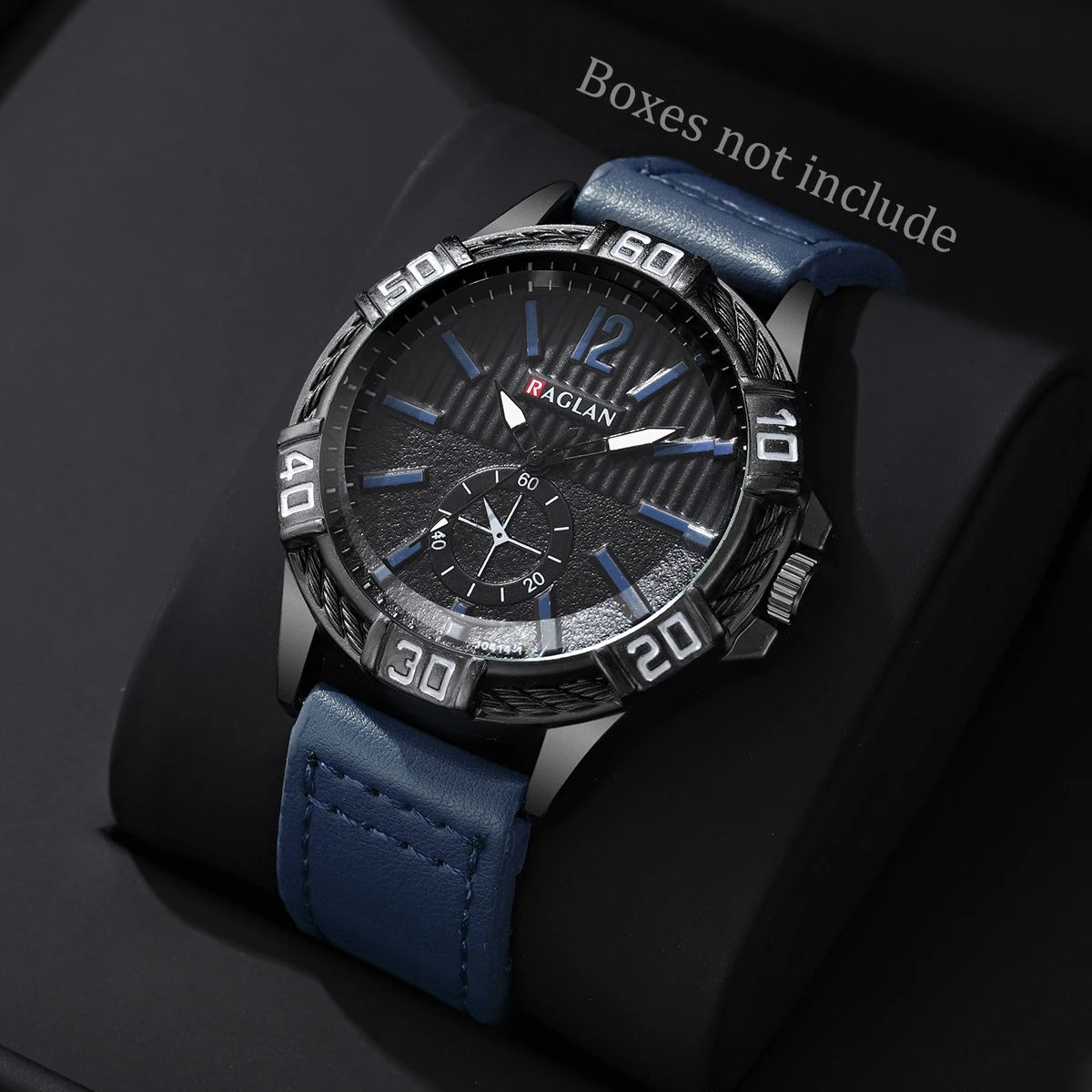 Fashion Large Dial Men's Quartz Watch Casual Leather Strap Men Business Wrist Watches Reloj Hombre（Without Box）
