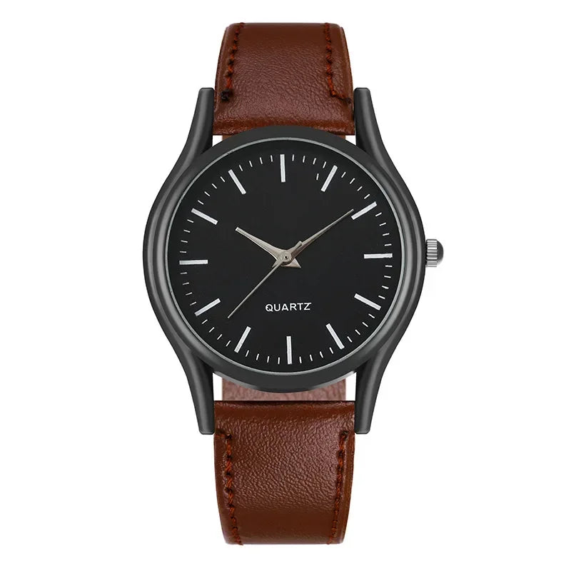 Men’s Retro Leather Quartz Watch – Fashion Business Wristwatch