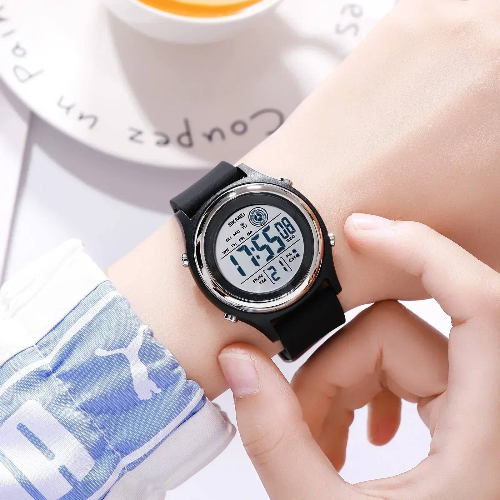 SKMEI Luxury Waterproof Shockproof Sport Countdown Watches Womens Digital Wristwatch for Women Stopwatch Lady Girl Relojes 2094